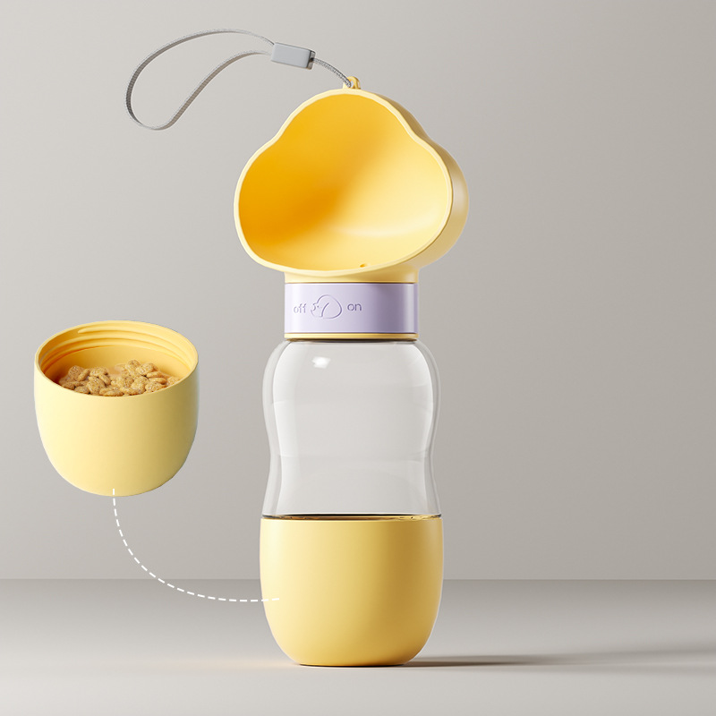 2-in-1 Portable Dog Water Bottle & Food Feeder