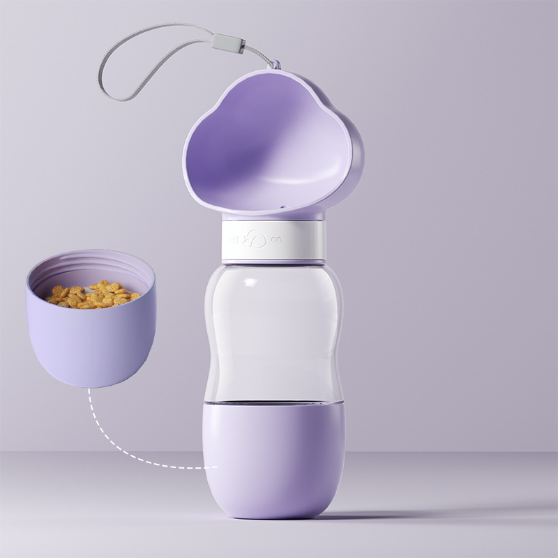 2-in-1 Portable Dog Water Bottle & Food Feeder