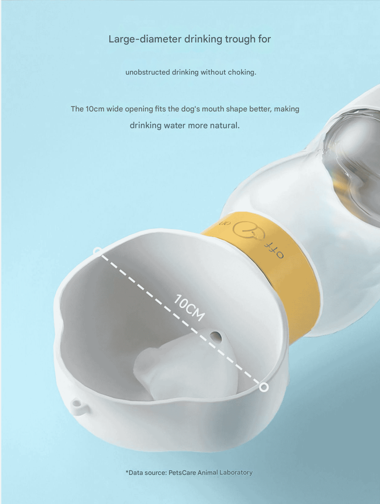White 350ml  Portable Dog Water Bottle  - Leak-Proof Pet Travel Water Dispenser, Cloud-Shaped Drinking Bowl, Twist-to-Dispense Design, BPA-Free HIPS/PET Material for Walking Hiking Travel
