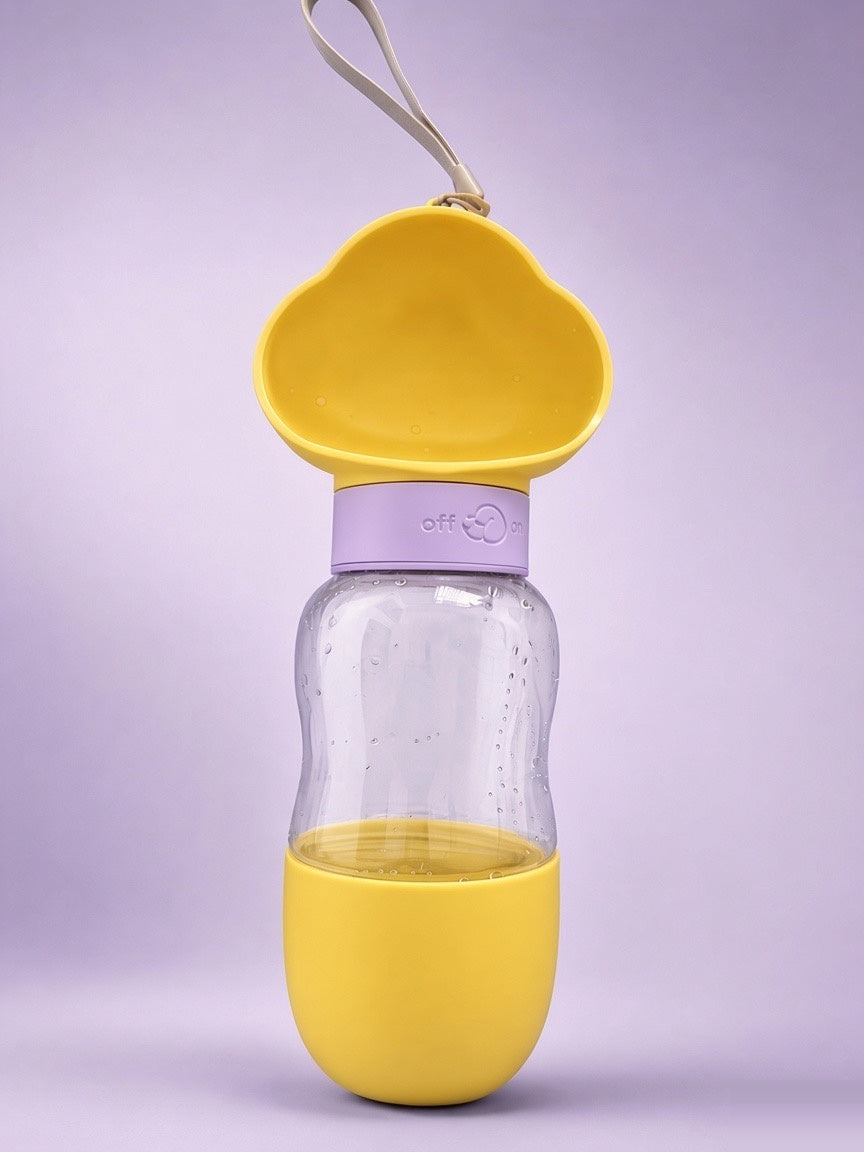 CloudPaw 2-in-1 Dog Bottle 650ml Yellow