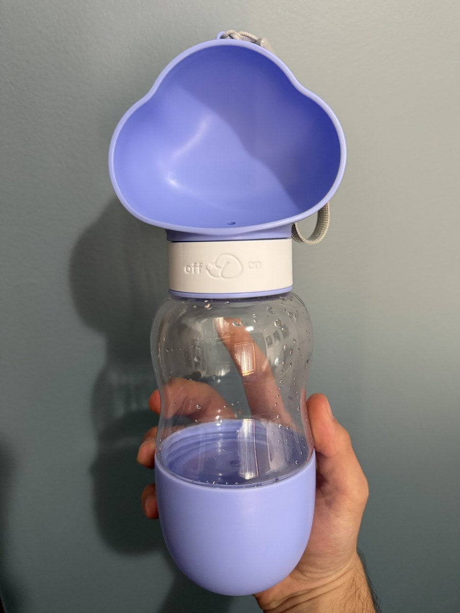 Lilac bottle in hand